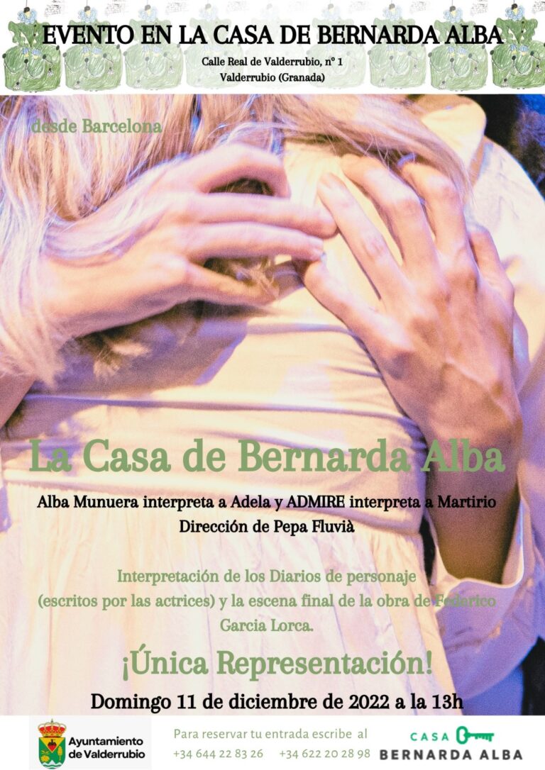 Interpretación La Casa de Bernarda Alba: Diarios de personaje, por Alba Munuera y ADMIRE