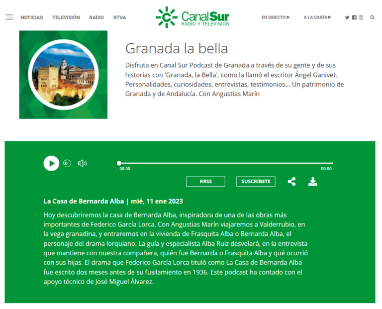 Granada la Bella: La Casa de Bernarda Alba (Canal Sur Radio)